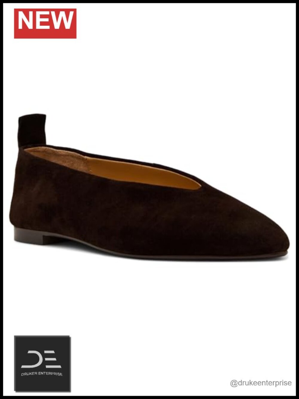 Steve Madden Women's Swanky Ballet Flat Chocolate Brown Suede Leather Sole